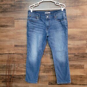 Levi's Jeans Size 31 Boyfriend Mid Rise Medium Light Wash Stretch Denim